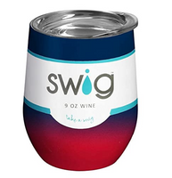 Navy and Red Game Day Wine Cup (9 oz.)