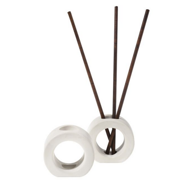 White Ceramic Aroma Reed Holder