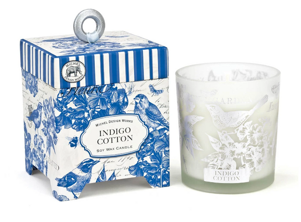 Indigo Cotton 6.5 oz. Soy Wax Candle