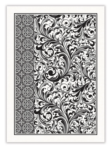 Black Florentine Kitchen Towel