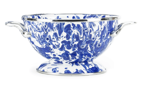 Cobalt Swirl Petite Colander