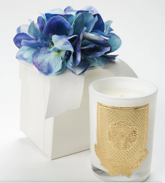 Spring- Blue Hydrangea 8 oz. Candle- Flower Box