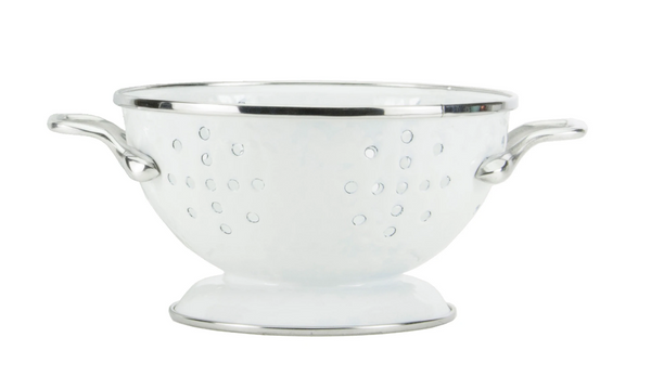 Solid White Petite Colander