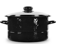 Solid Black 6 quart Stock Pot