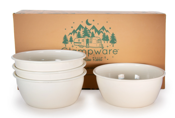 Glampware Rolled Cream Bowl Set/4