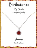 Skosh Silver Birthstone Necklaces