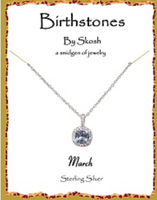 Skosh Silver Birthstone Necklaces