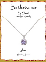 Skosh Silver Birthstone Necklaces