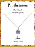 Skosh Silver Birthstone Necklaces