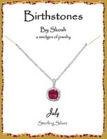 Skosh Silver Birthstone Necklaces