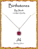 Skosh Silver Birthstone Necklaces