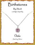 Skosh Silver Birthstone Necklaces