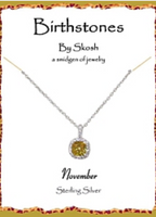 Skosh Silver Birthstone Necklaces