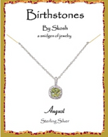 Skosh Silver Birthstone Necklaces