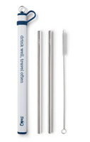 Double Stainless Steel Straw Set