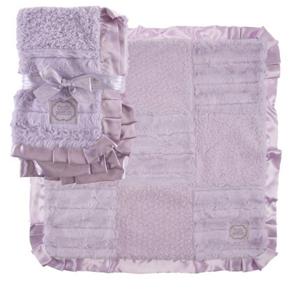 Two-Pack Lilac Patchwork Baby Blankets