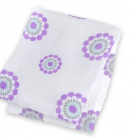 Lavender Medallion Swaddling Blanket