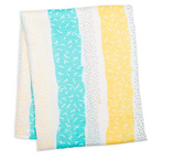 Aqua Spotted Stripe Swaddling Blanket