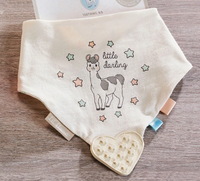 Sheep Lil Llama Cotton Teething Bib- Little Darling