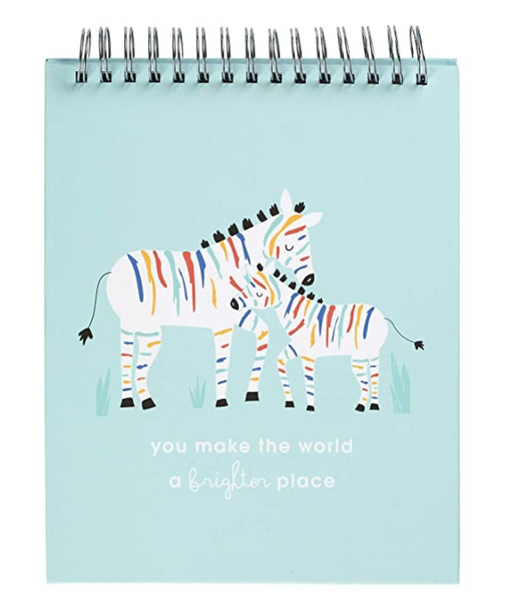 ''You Make The World A Brighter Place'' Rainbow Zebra Baby Milestone Cards Photo Prop Flipbook, 8.5'' X 10.5''