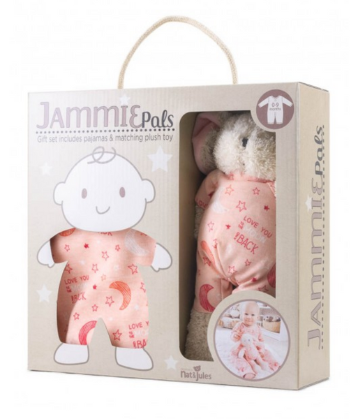 Jammie Pals Gift Set - Love You to The Moon & Back (Pink)