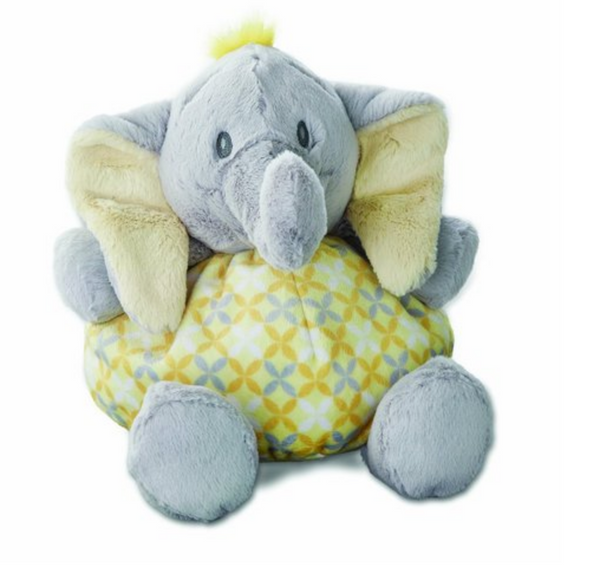 Nat and Jules Rattle Plush Toy, Tusk Elephant