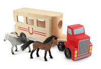 Horse Carrier Wooden Vehicles Play Set