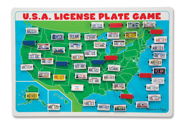 U.S.A. License Plate Game Travel Game