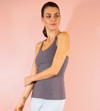 Bamboo Cotton Athleisure Lounge Cami, Earl Grey