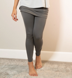 Faceplant Bamboo Skort Leggings, Earl Grey