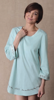 Sweet Dreams Bell Sleeve Sleepshirt, Aqua Mist