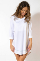 Sweet Dreams Cozy Collection 3 Quarter Sleeve Nightgown, White