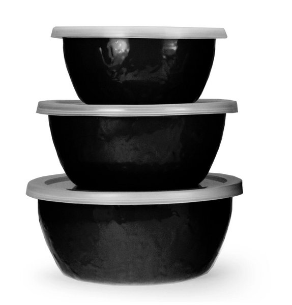 Solid Black Nesting Bowls