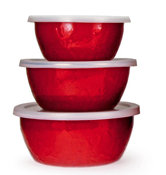 Solid Red Nesting Bowls