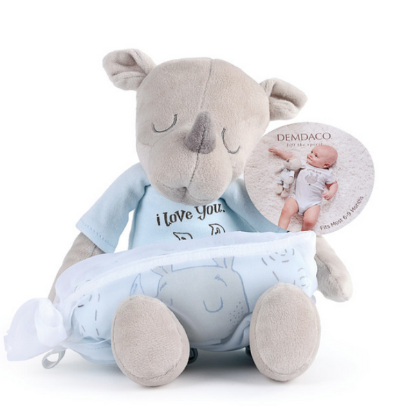 Tough Guy Rhino Snuggle Buddy Onesie and Plush Toy Set