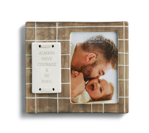 Have Courage Frame Stoneware Portrait