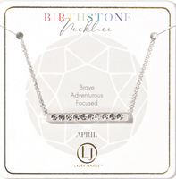 Clear April Birthstone Necklace