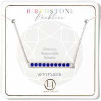 Sapphire September Birthstone Necklace