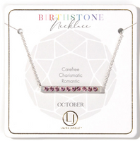 Rose October Birthstone Necklace