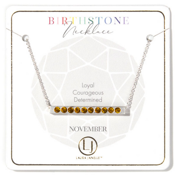 Topaz November Birthstone Necklace