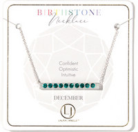 Blue Zircon December Birthstone Necklace