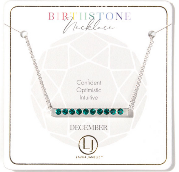 Blue Zircon December Birthstone Necklace