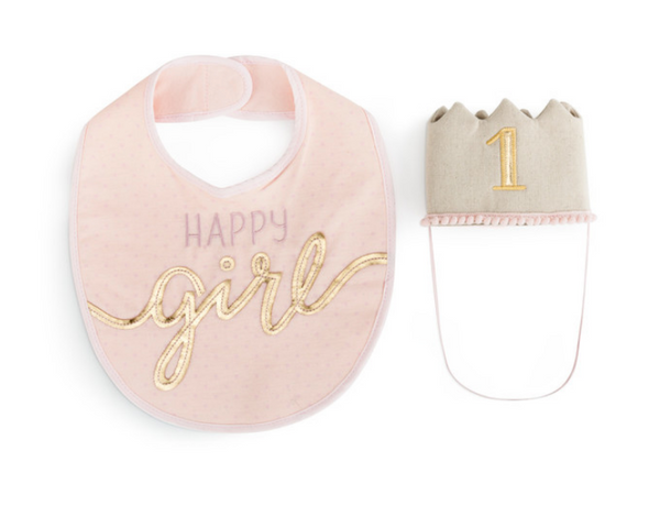 Hat/Bib Set - Girl