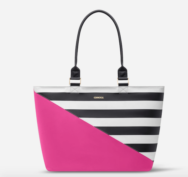 Pink Stripe Virginia Tote Bag