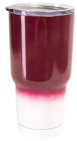 Maroon and White Game Day Tumbler (30 oz.)