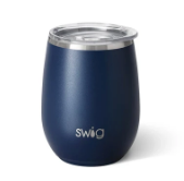 Matte Navy Stemless Wine Cup (14 oz.)