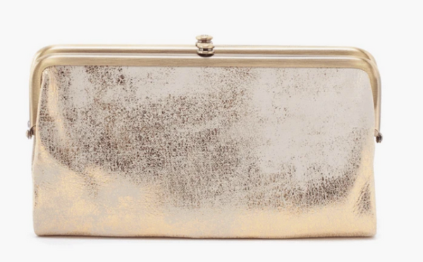 Lauren Clutch Wallet, Distressed Gold