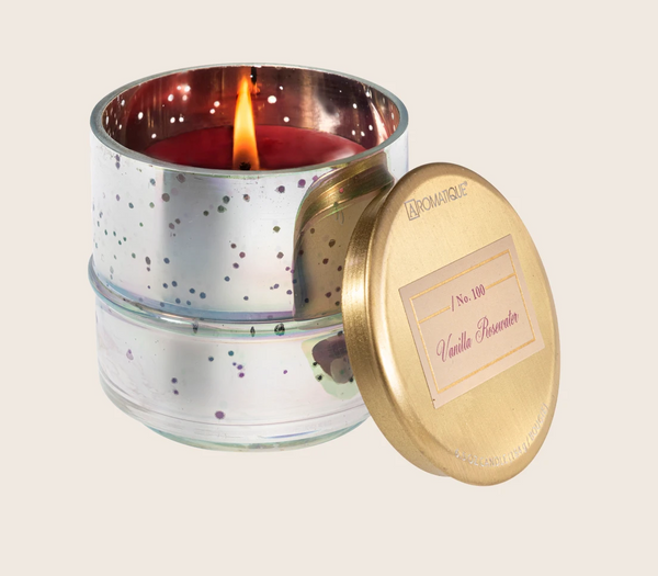 Vanilla Rosewater Small Metallic Candle