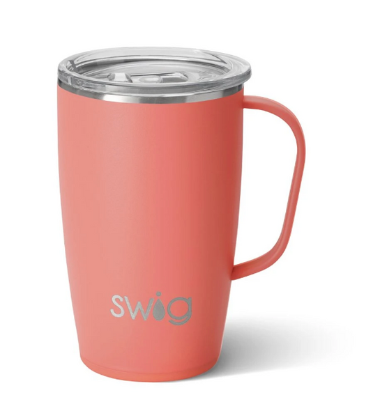 Matte Coral Travel Mug (18 oz.)