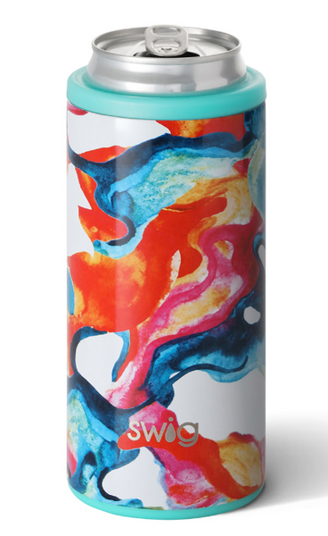 Color Swirl Skinny Can Cooler (12 oz.)